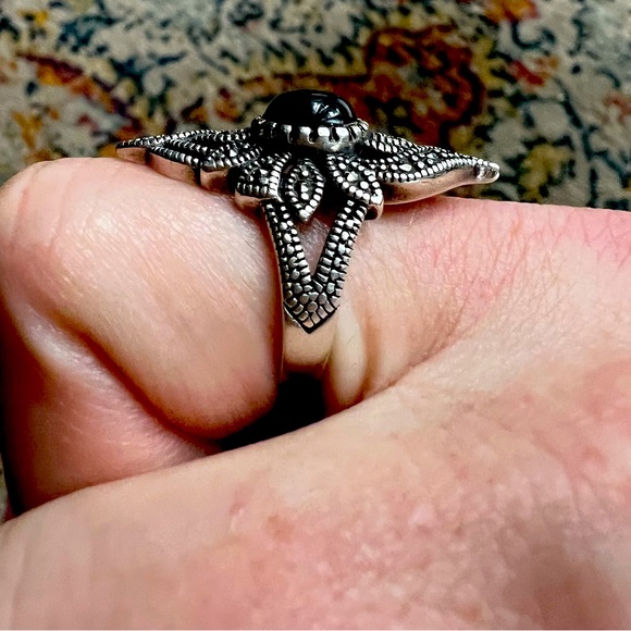 💎🔥Sivana 100% GENUINE BLACK RAW ONYX STERLING SILVER! Discontinued!! A GEM!!!! - Picture 8 of 16